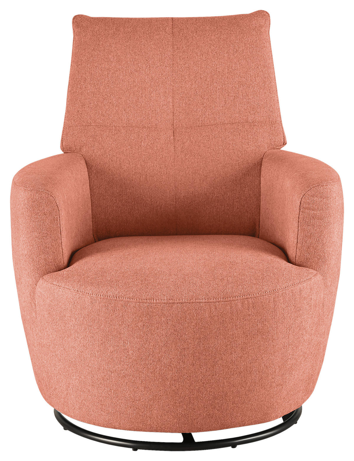 SESSEL Webstoff Koralle    - Koralle/Schwarz, Design, Textil/Metall (80/96/88cm) - SetOne by Musterring