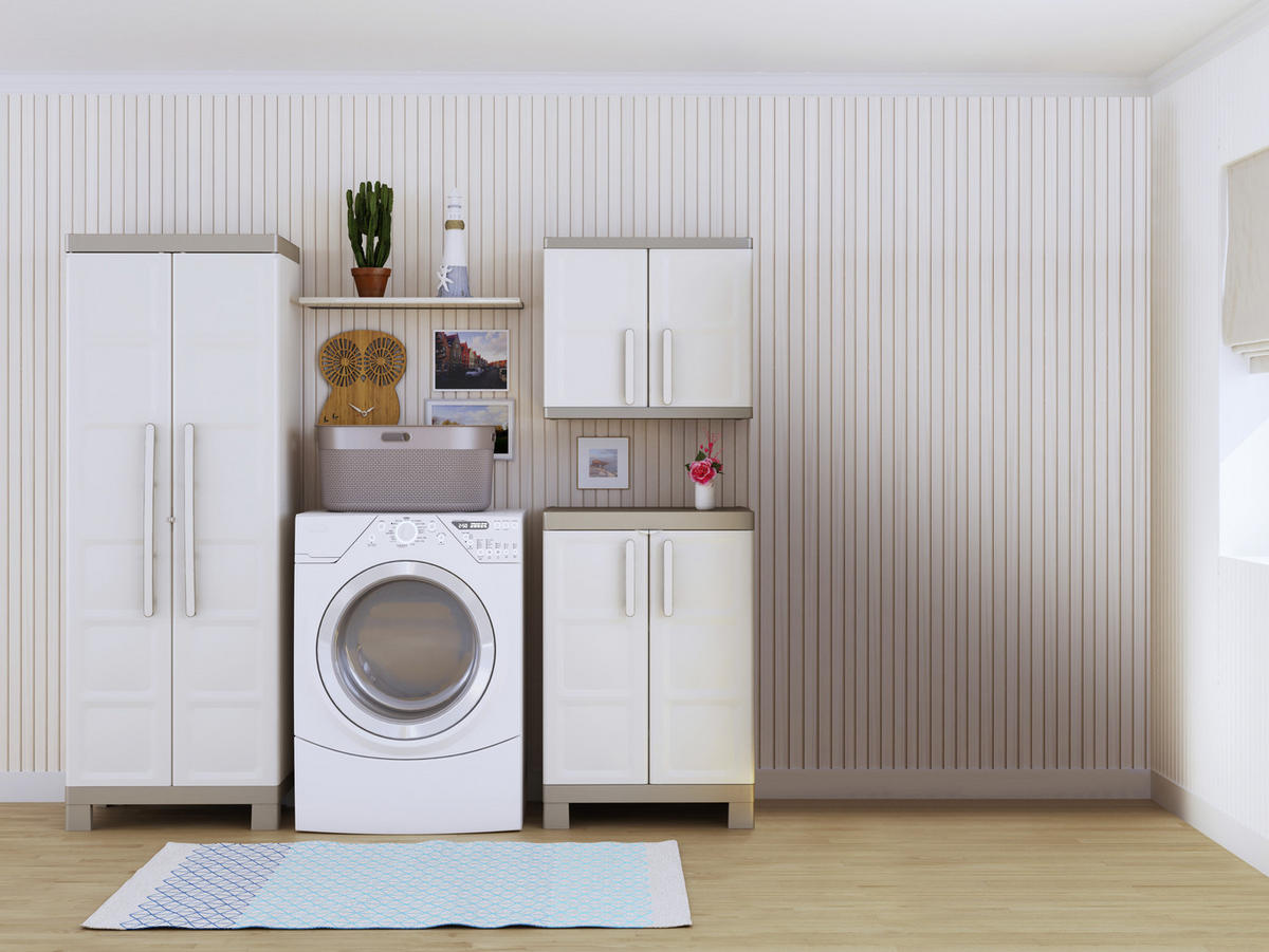SKŘÍŇKA NA NÁŘADÍ - béžová/šedohnědá, Moderní, plast (65/97/45cm) - Keter