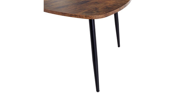 Couchtisch Holz 3er Set Rocky Naturfarben/ Schwarz - Schwarz/Naturfarben, MODERN, Holzwerkstoff/Metall (62/48/34,5/41/35/30cm) - Luca Bessoni
