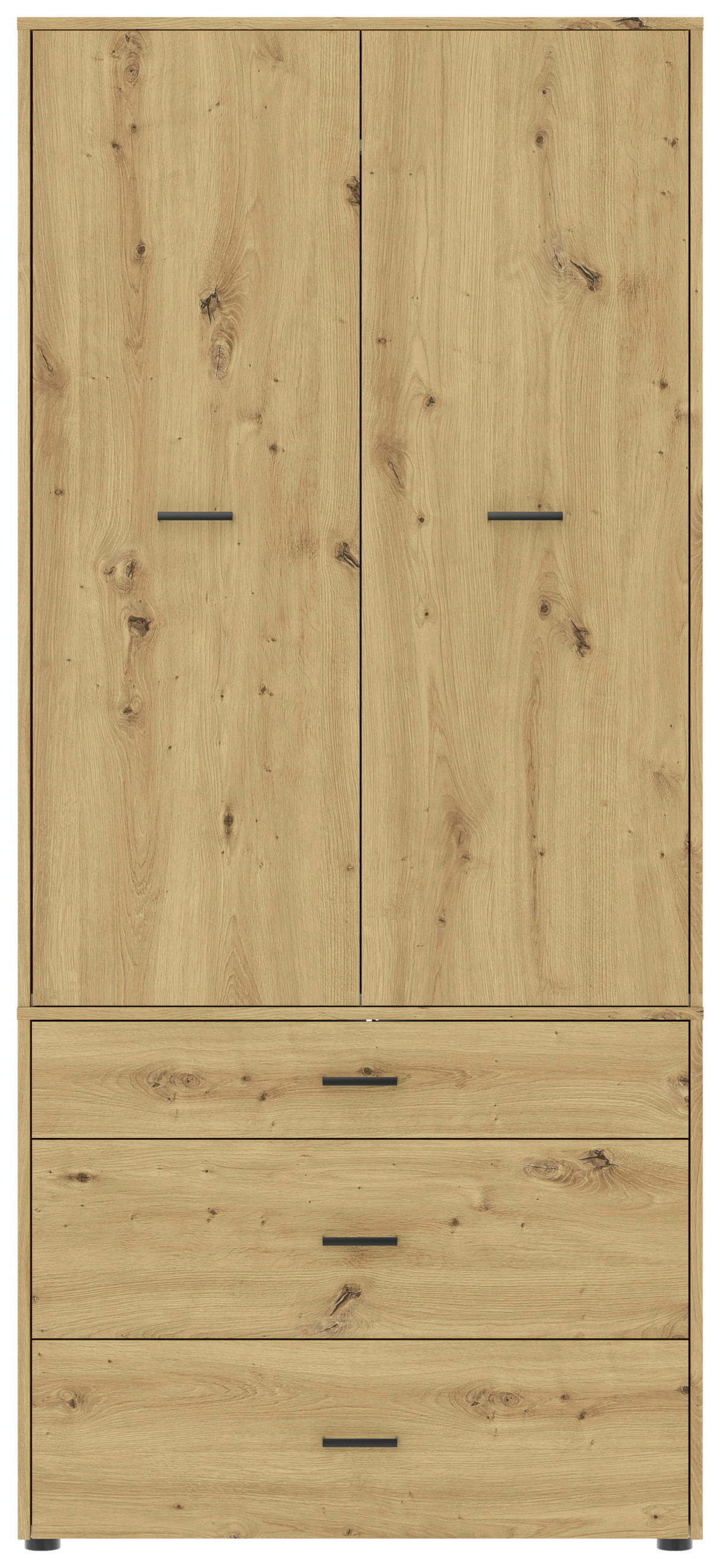 Kleiderschrank Kivo Weiß, B: 90 cm