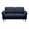 2-SITZER-SOFA in Webstoff Dunkelblau  - Eichefarben/Creme, Modern, Holz/Textil (150/85/92cm) - MID.YOU
