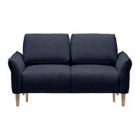 2-SITZER-SOFA in Webstoff Dunkelblau  - Eichefarben/Creme, Modern, Holz/Textil (150/85/92cm) - MID.YOU