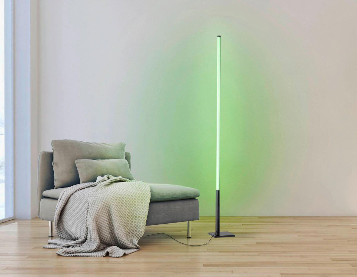 STEHLEUCHTE 2/2/150 cm    - Schwarz/Weiß, Basics, Kunststoff/Metall (2/2/150cm) - Eglo