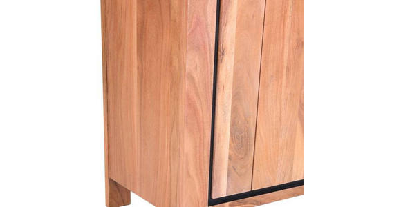 SIDEBOARD in 170/80/44 cm - Schwarz/Akaziefarben, LIFESTYLE, Glas/Holz (170/80/44cm) - Landscape