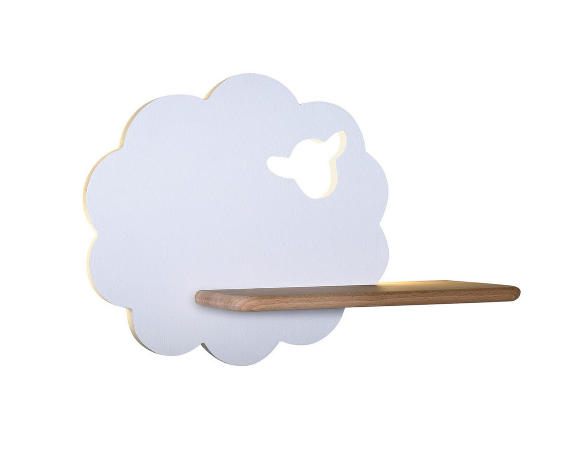KINDERWANDLEUCHTE 36/12/24 cm   - Weiß, Basics, Holz/Holzwerkstoff (36/12/24cm)