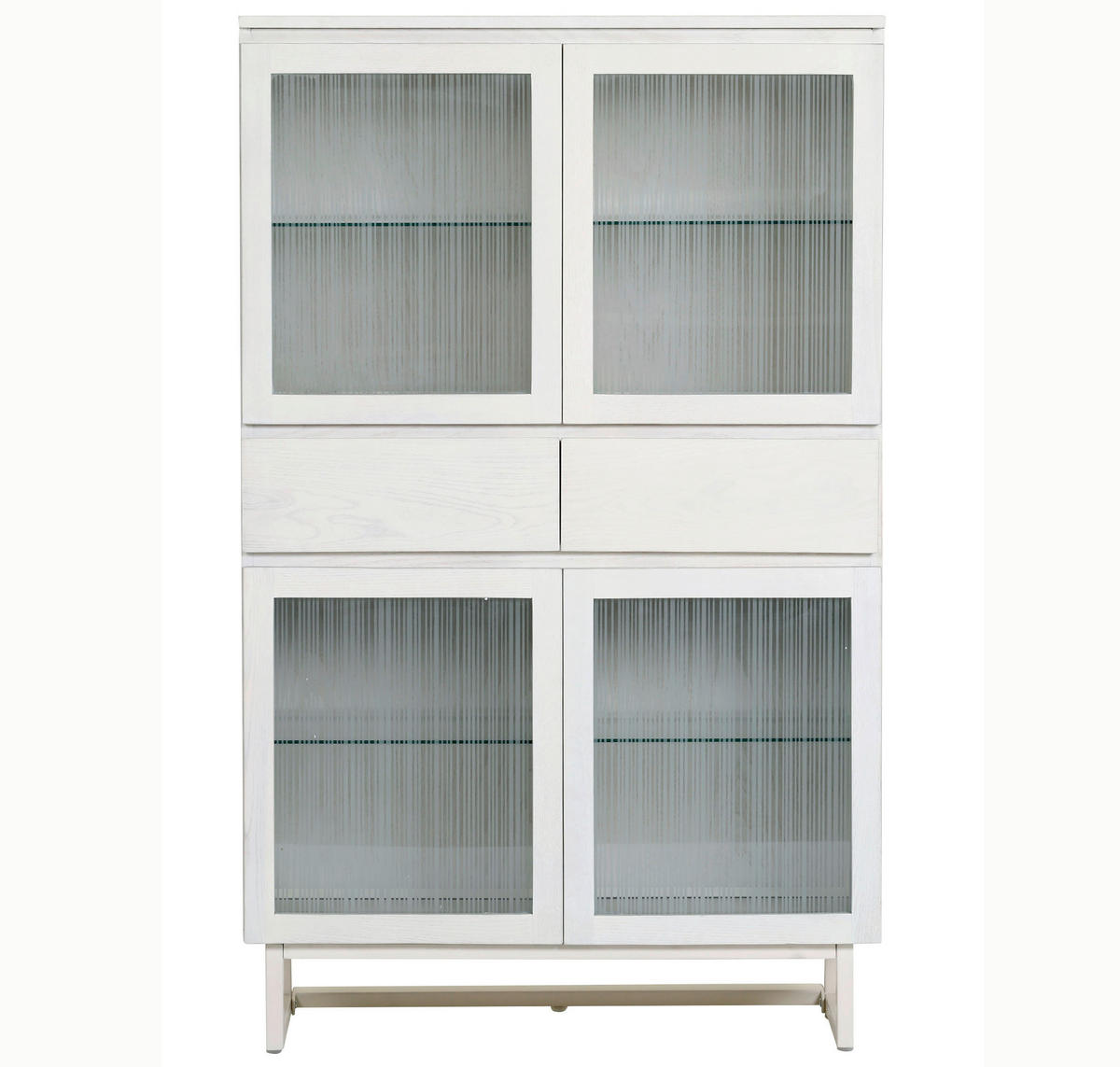 HIGHBOARD BORAS, 90/145/43 cm, 2 Schublade(n)  - Schwarz/Weiß, MODERN, Glas/Holz (90/145/43cm) - Lomoco