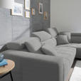 ECKSOFA  in Mikrofaser Hellgrau  301/207 cm  - Chromfarben/Hellgrau, Design, Textil/Metall (301/207cm) - Xora