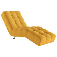 FOTEL - mustársárga/ezüstszínű, Basics, textil/fém (68/88/164cm) - Welnova