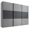 SCHWEBETÜRENSCHRANK in Anthrazit, Hellgrau  - Anthrazit/Hellgrau, Holzwerkstoff/Metall (249/222/68cm) - Moderano
