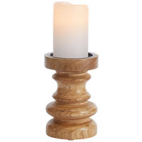 KERZENHALTER - Braun, LIFESTYLE, Holz (10/15cm) - Ambia Home