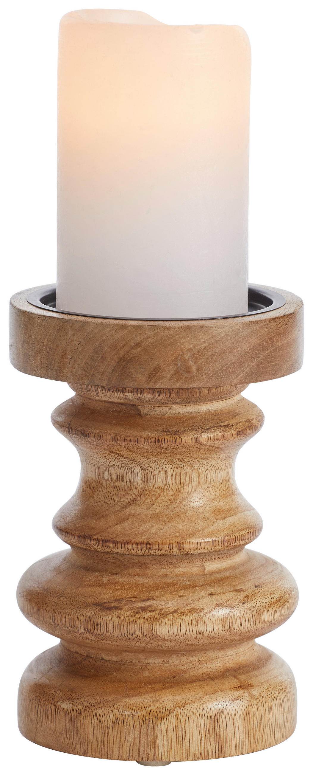 KERZENHALTER - Braun, LIFESTYLE, Holz (10/15cm) - Ambia Home