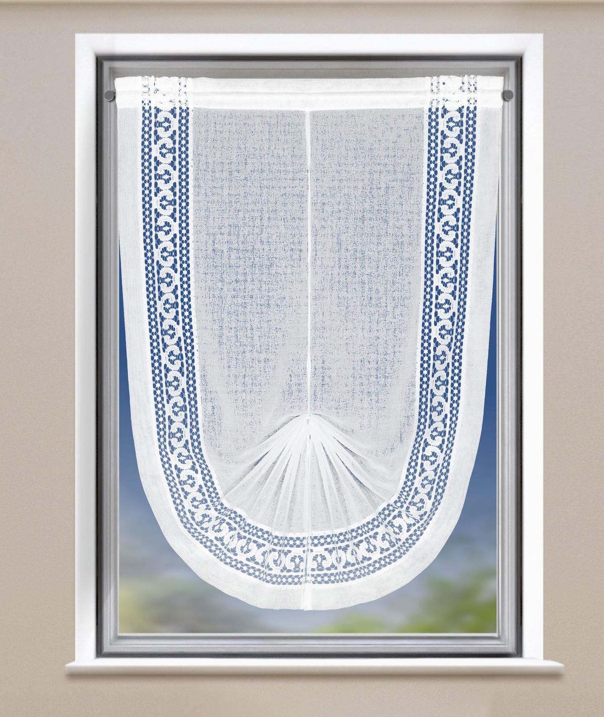 FERTIGVORHANG  halbtransparent  60/100 cm   - Weiß, Basics, Textil (60/100cm)