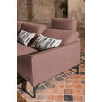 ECKSOFA in Flachgewebe Hellrot  - Hellrot/Anthrazit, Design, Textil/Metall (230/254cm) - Ambiente