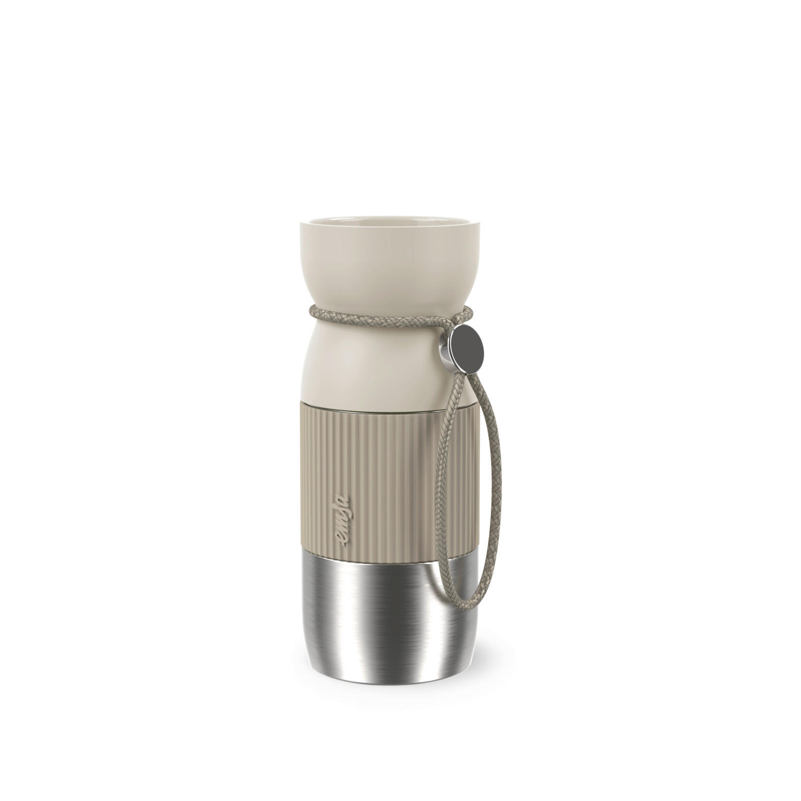 ISOLIERFLASCHE beYou 0,36L L  - Hellgrau, Basics, Metall (7,4/7,4/18,7cm) - Emsa