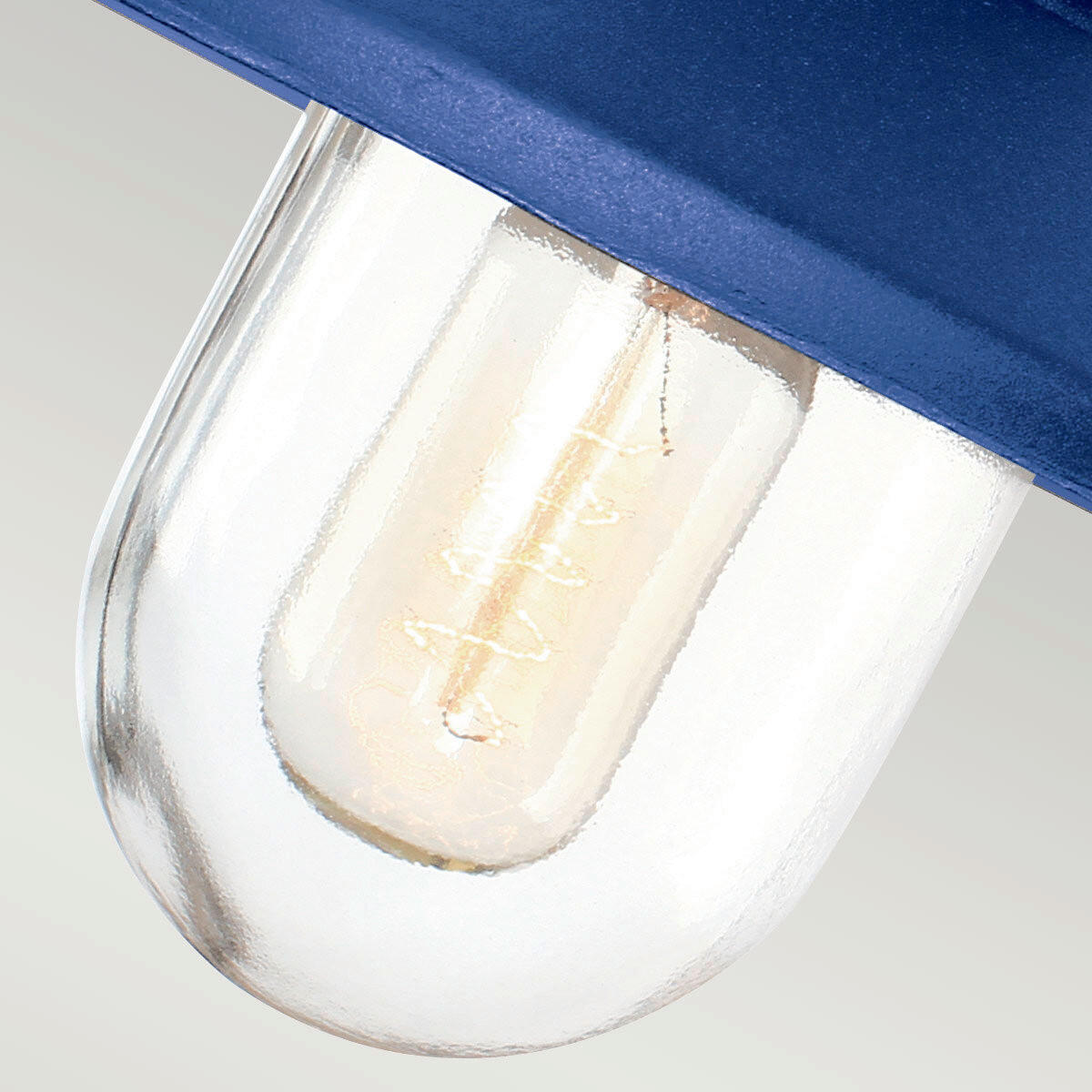 AUSSENWANDLEUCHTE - Blau, Konventionell, Glas/Metall (42/27.5/25.5cm) - Elstead Lighting