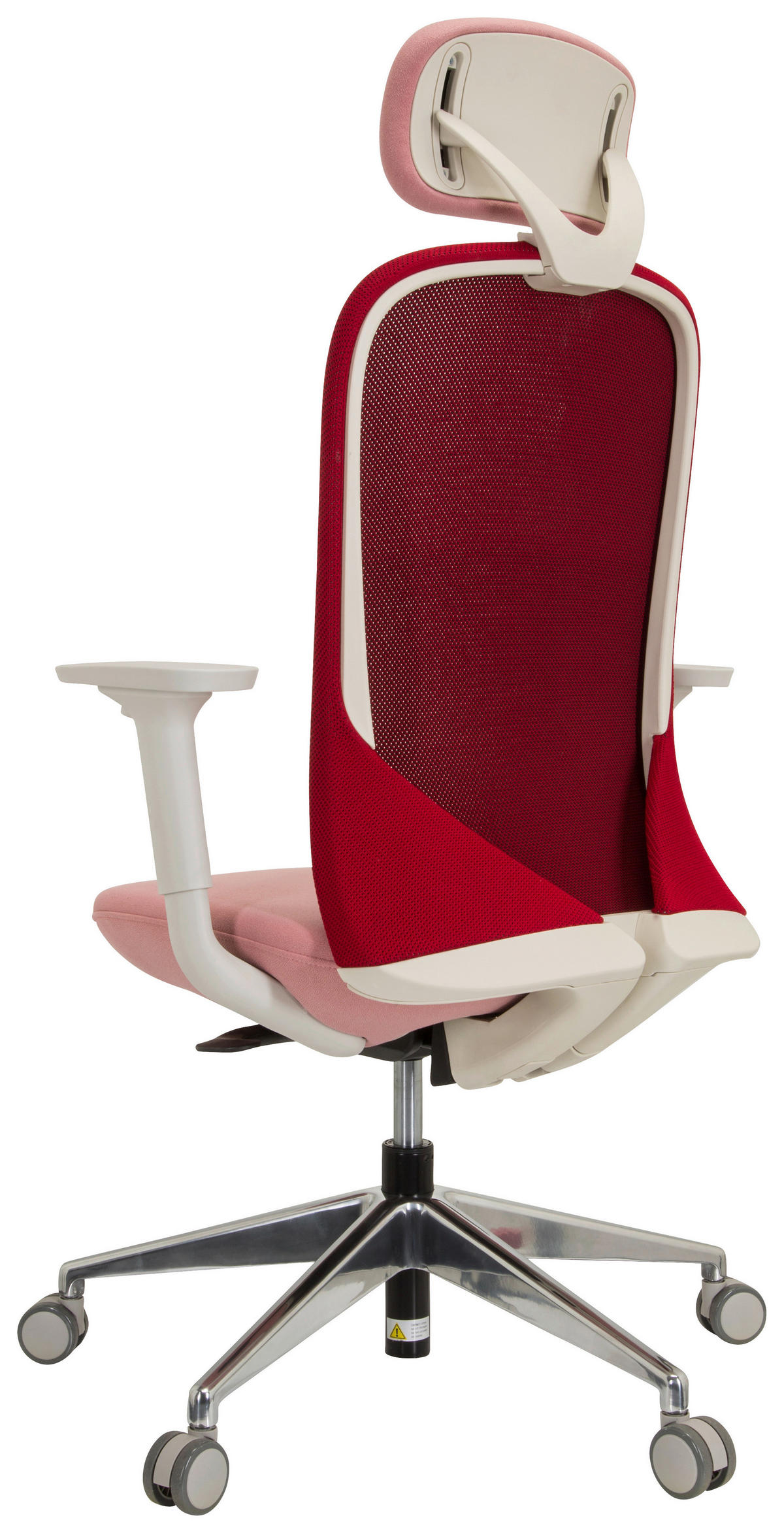 OTOČNÁ ŽIDLE, síťovina, plochá tkanina, růžová, bílá - bílá/růžová, Moderní, kov/textil (68/130/60cm) - MID.YOU