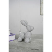 DEKOR ÁLLATFIGURA - rózsaszín/aranyszínű, Basics, műanyag (11/7/15cm)