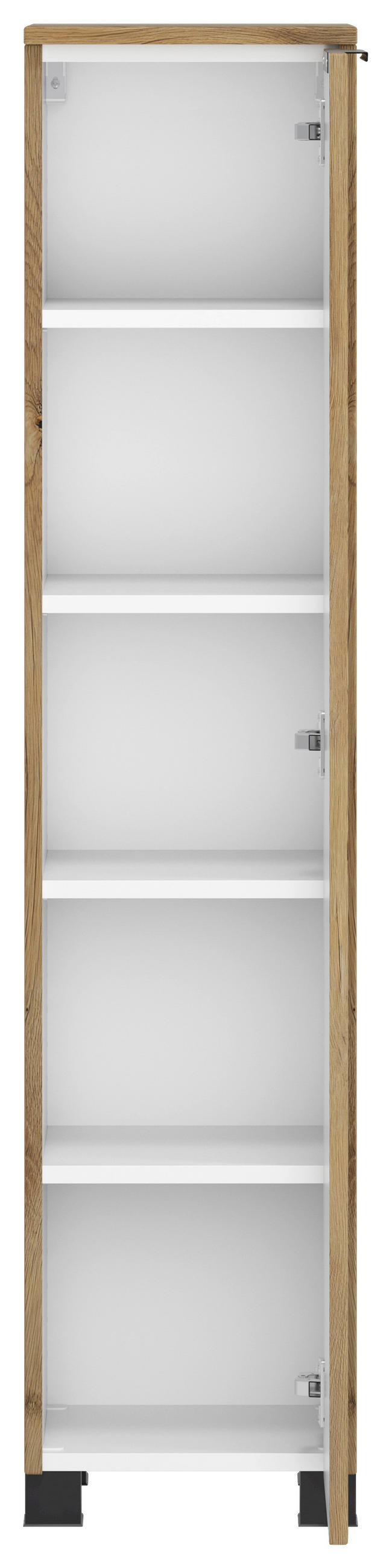 MIDISCHRANK 30/130/35 cm  - Schwarz/Eiche Artisan, Modern, Holzwerkstoff/Kunststoff (30/130/35cm) - Held