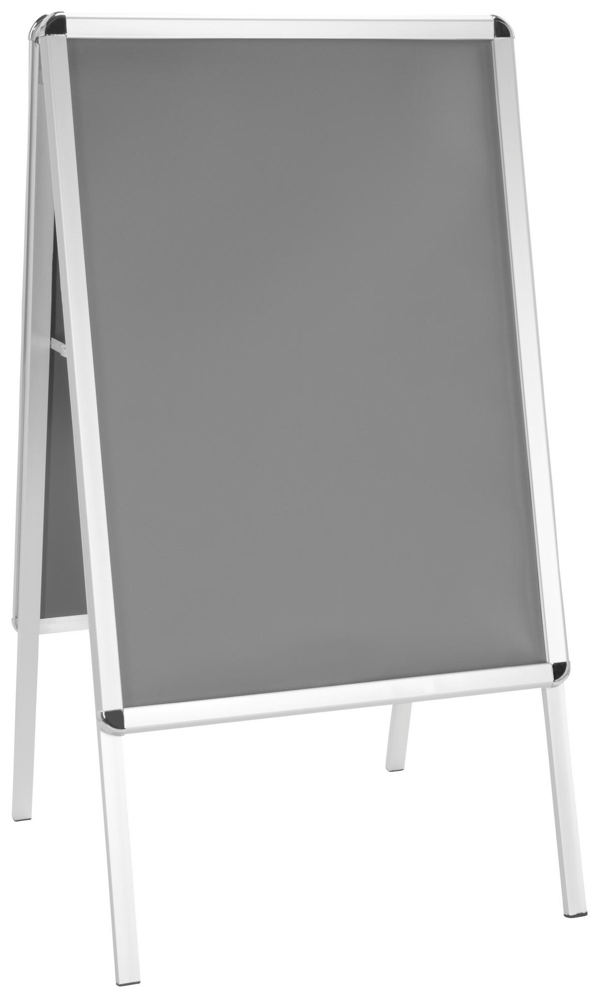 Plakatständer - Silberfarben, Basics, Metall (62,5/115,5/61cm) - MID.YOU