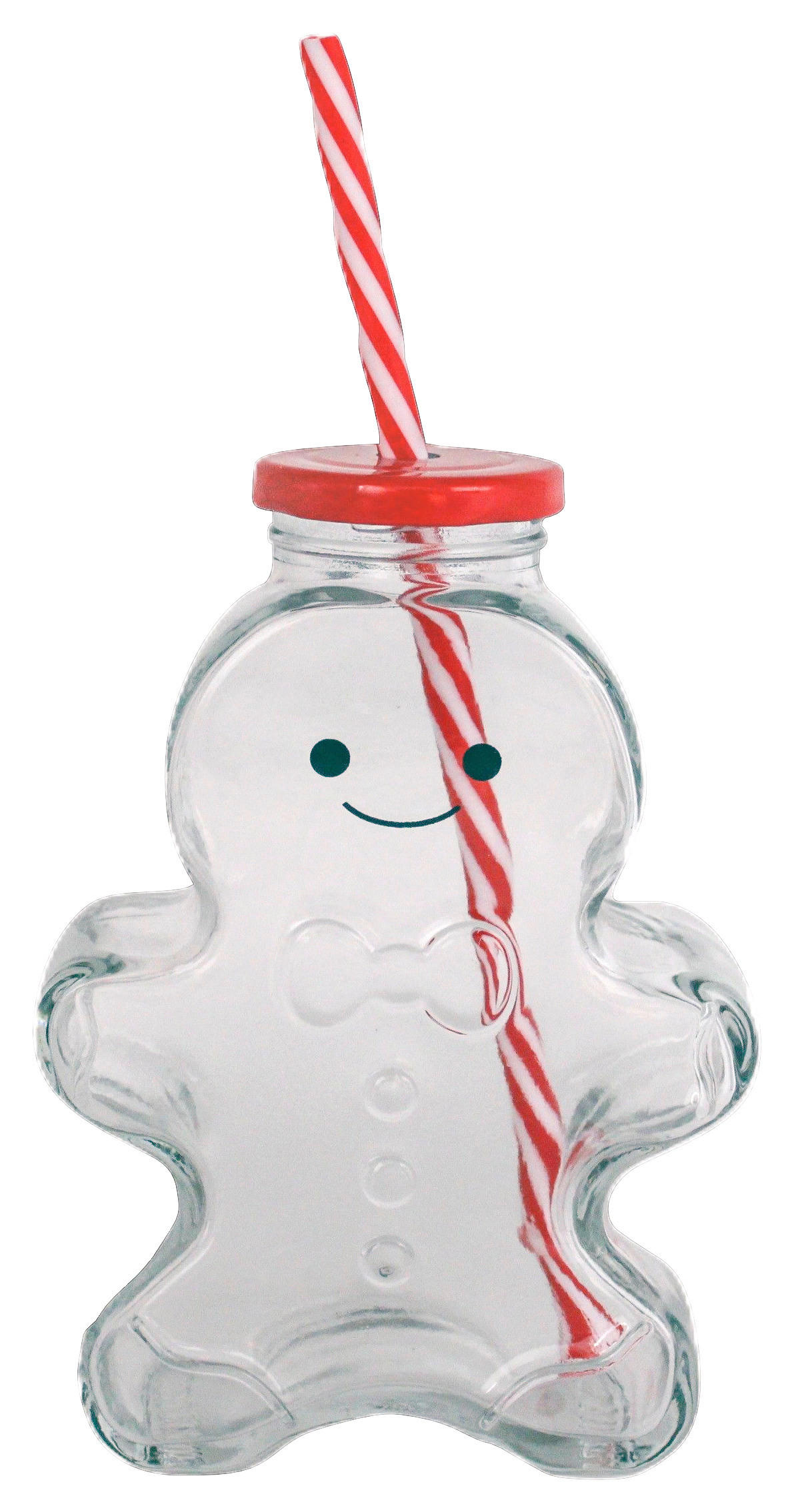 TRINKGLAS 450 ml  - Klar/Rot, LIFESTYLE, Glas/Kunststoff (450ml) - X-Mas