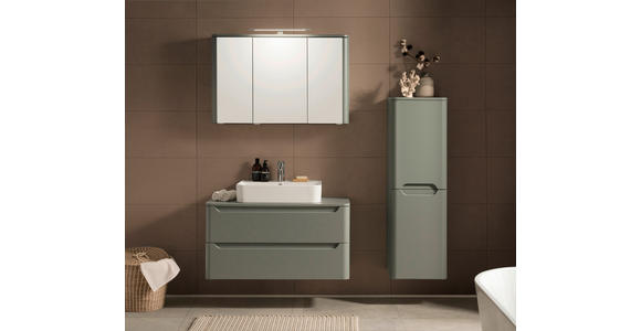 WASCHTISCHKOMBI 101 cm  - Schilfgrün/Weiß, KONVENTIONELL, Keramik/Holzwerkstoff (101cm) - Xora