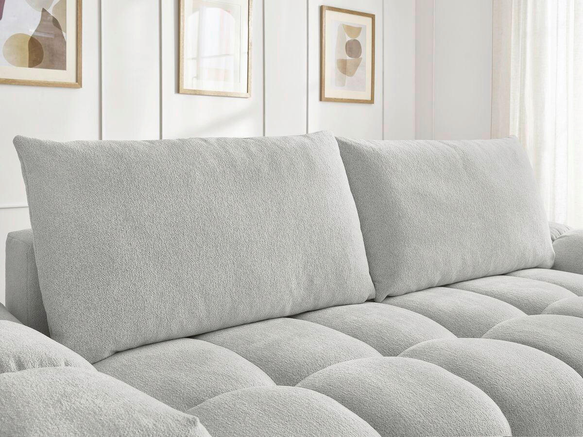 SCHLAFSOFA Flachgewebe Hellgrau  - Hellgrau/Schwarz, MODERN, Kunststoff/Textil (278/115/90cm)