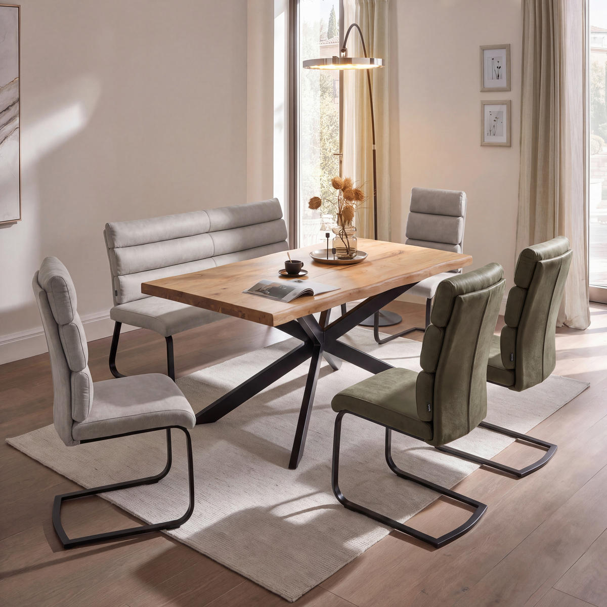{iNAME,[ ]}154/78/73 cm  Metall Dunkelgrau  - Dunkelgrau, Design, Metall (154/78/73cm) - Valdera