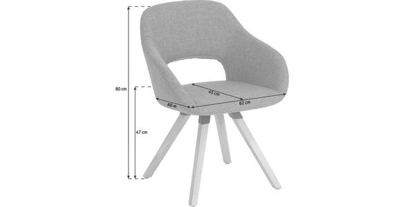 STUHL in Holz, Textil Eichefarben, Grün - Eichefarben/Grün, Natur, Holz/Textil (62/80/60cm) - Valnatura