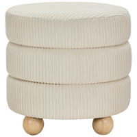HOCKER in Holz, Textil Creme  - Creme/Naturfarben, LIFESTYLE, Holz/Textil (42/41/42cm) - Xora