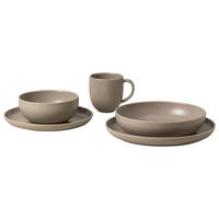 KOMBISERVICE Hellbraun PACIFICA 30-teilig 6 Personen  - Hellbraun, Basics, Keramik - Costa Nova