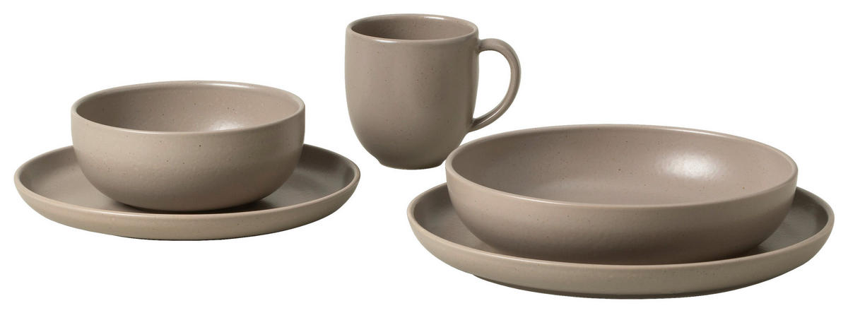 KOMBISERVICE Hellbraun PACIFICA 30-teilig 6 Personen  - Hellbraun, Basics, Keramik - Costa Nova