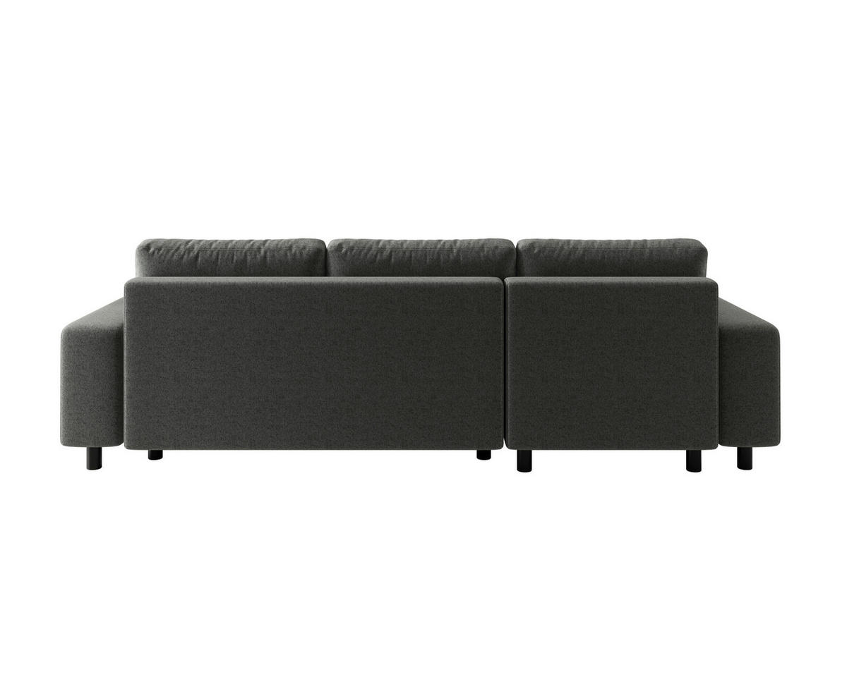 ECKSOFA  in Jacquard Dunkelgrau  - Dunkelgrau/Schwarz, MODERN, Kunststoff/Textil (144/246cm) - Carryhome