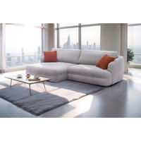 ECKSOFA LUSH in Cord Grau  161/284 cm  - Terracotta/Schwarz, Design, Kunststoff/Textil (161/284cm) - Livetastic