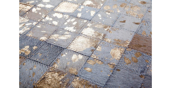 FLACHWEBETEPPICH 80/150 cm Rocket 110 Elfenbein / Gold Creme, Goldfarben  - Goldfarben/Creme, Basics, Leder/Textil (80/150cm) - Novel