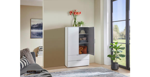HIGHBOARD in 81/140/40 cm - Silberfarben/Alufarben, KONVENTIONELL, Holzwerkstoff/Kunststoff (81/140/40cm) - Carryhome