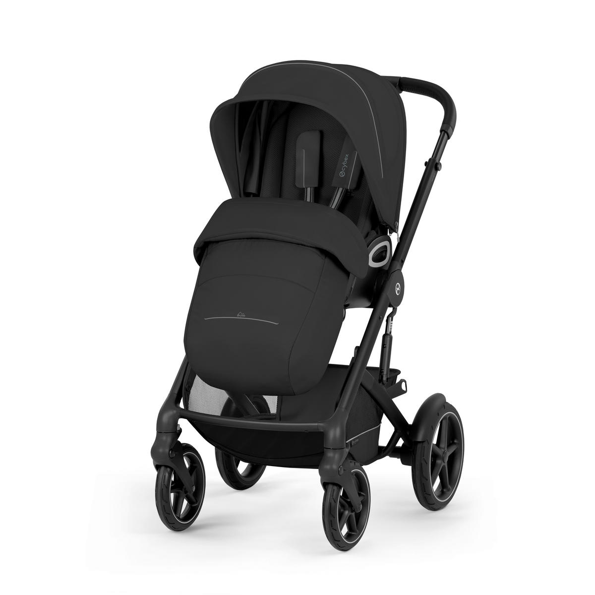 KINDERWAGEN Talos S BLK inkl. Fold-Carrycot  - Schwarz, Basics, Textil/Metall (93/60/115cm) - cybex GOLD