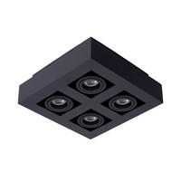 DECKENLEUCHTE Xirax 25/25/8.8 cm   - Schwarz, Basics (25/25/8.8cm) - Lucide
