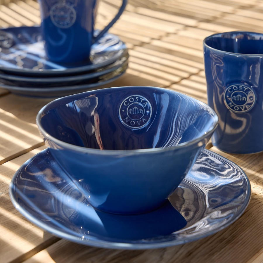 KOMBISERVICE Blau NOVA 5-teilig 1 Personen  - Blau, Basics, Keramik - Costa Nova