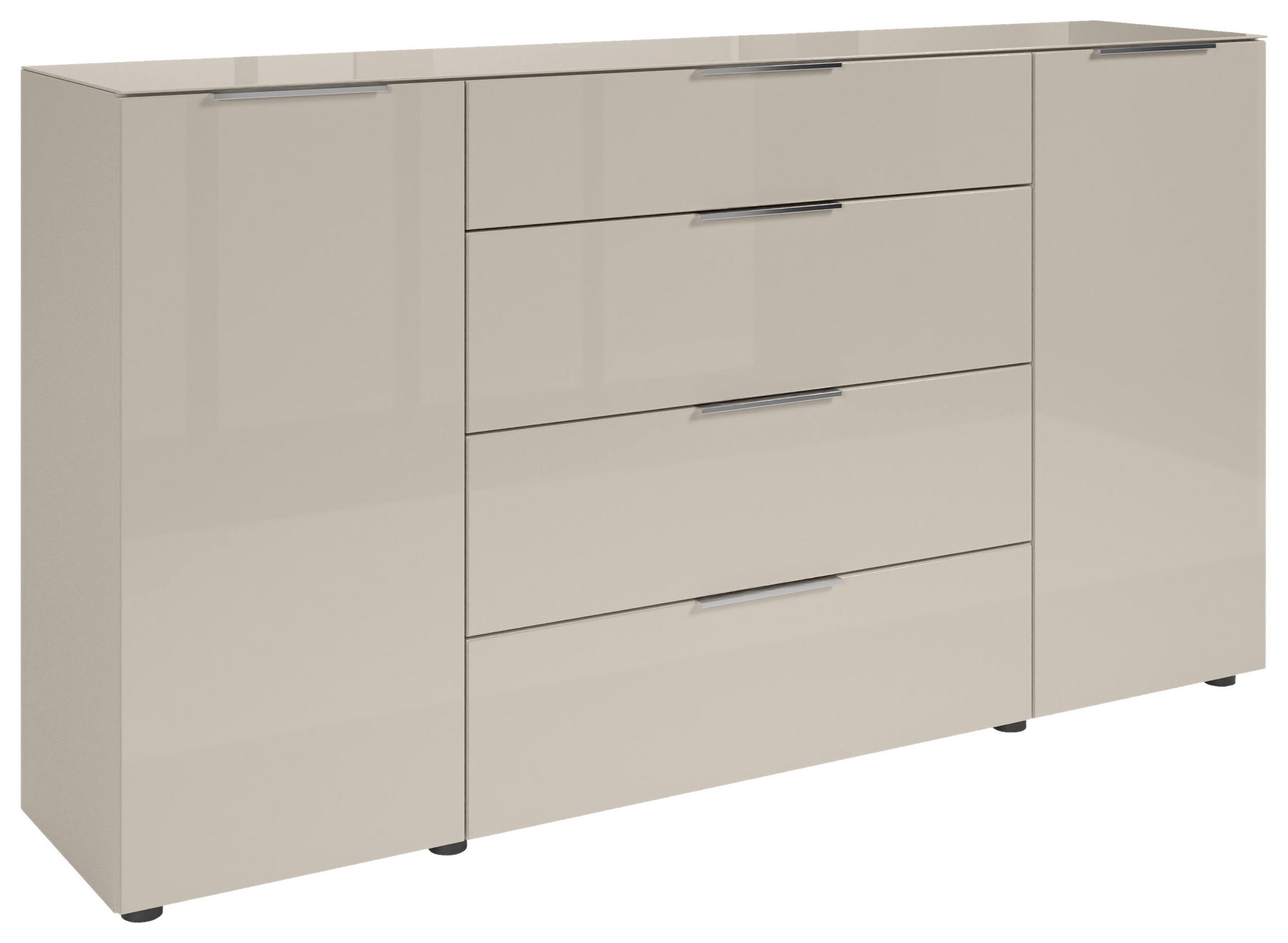 KOMODA,  - Moderno, steklo/leseni material (180/99/40cm) - MID.YOU