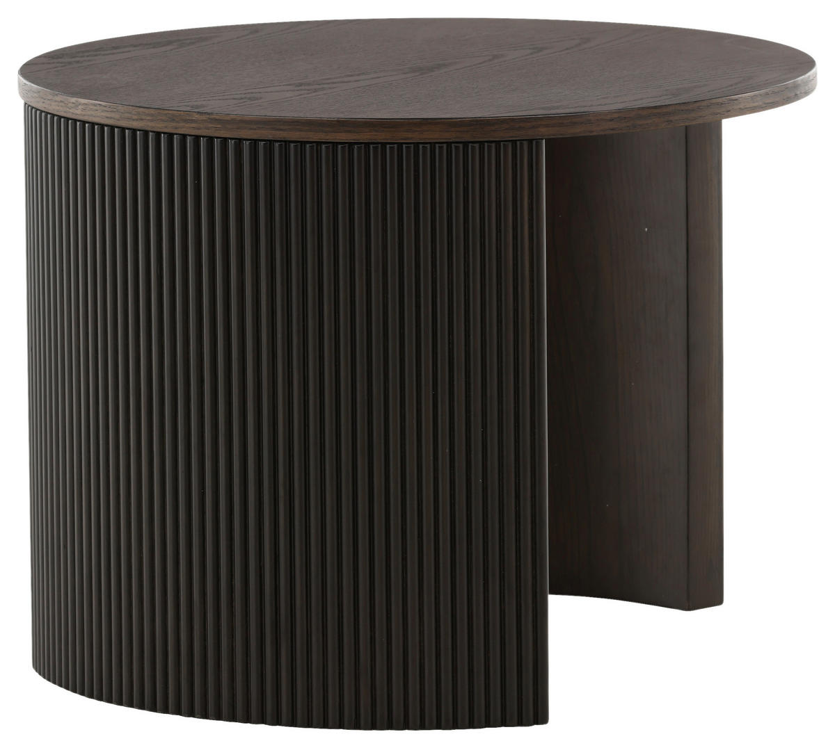 COUCHTISCH furniert 60/60/45 cm rund Schwarz  - Schwarz, Design, Holz/Holzwerkstoff (60/60/45cm) - Livetastic