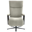 RELAXSESSEL in Textil Creme  - Creme/Schwarz, Design, Textil/Metall (68/117/85cm) - Cantus