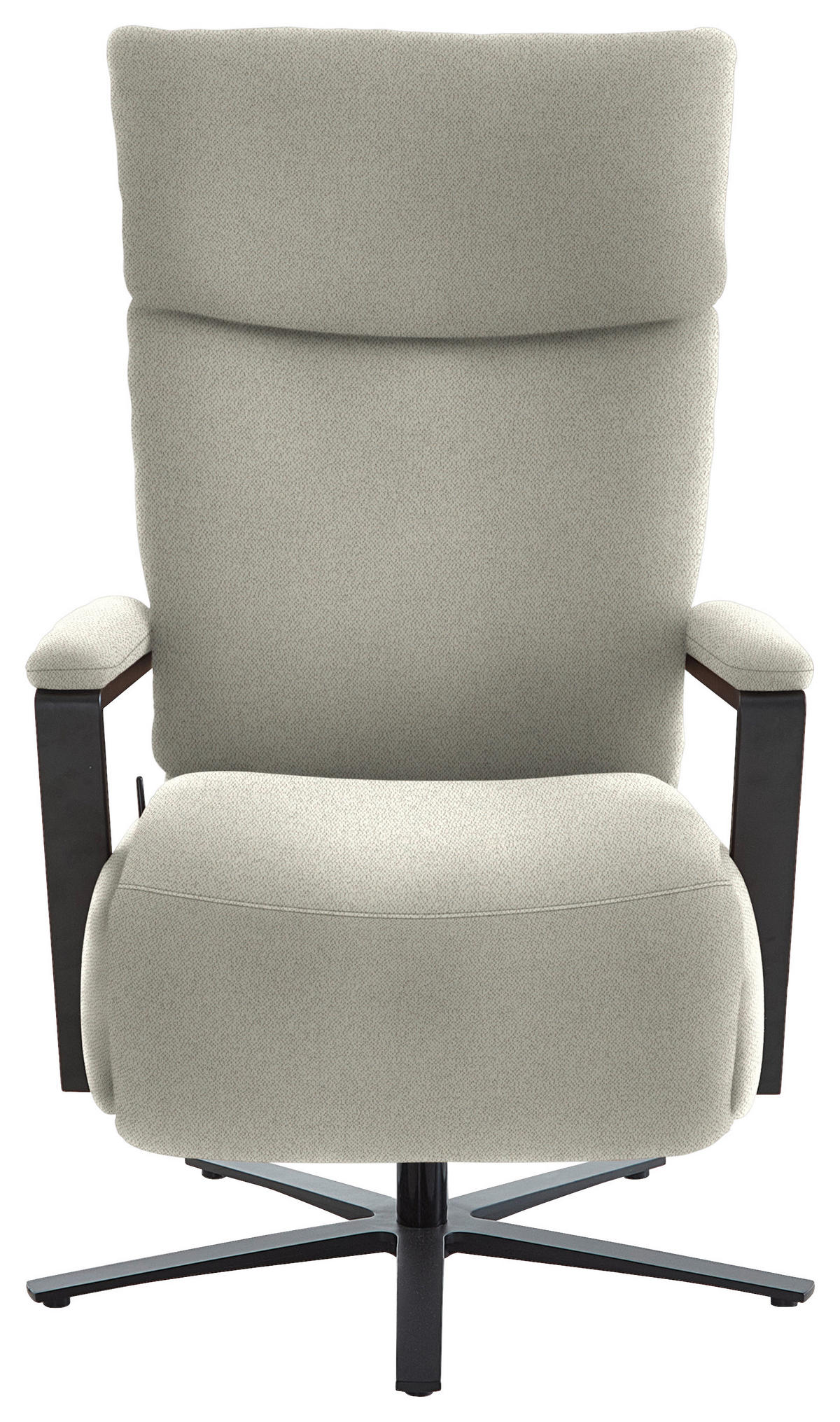 RELAXSESSEL in Textil Creme  - Creme/Schwarz, Design, Textil/Metall (68/117/85cm) - Cantus