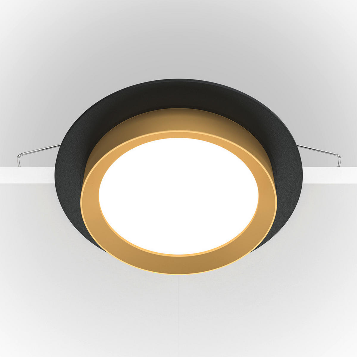 DECKENLEUCHTE 11/5,3 cm   - Goldfarben/Schwarz, MODERN, Kunststoff/Metall (11/5,3cm) - MAYTONI