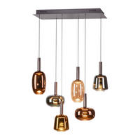 LED-HÄNGELEUCHTE 90/42/200 cm   - Hellbraun, Basics, Glas/Metall (90/42/200cm) - Paul Neuhaus