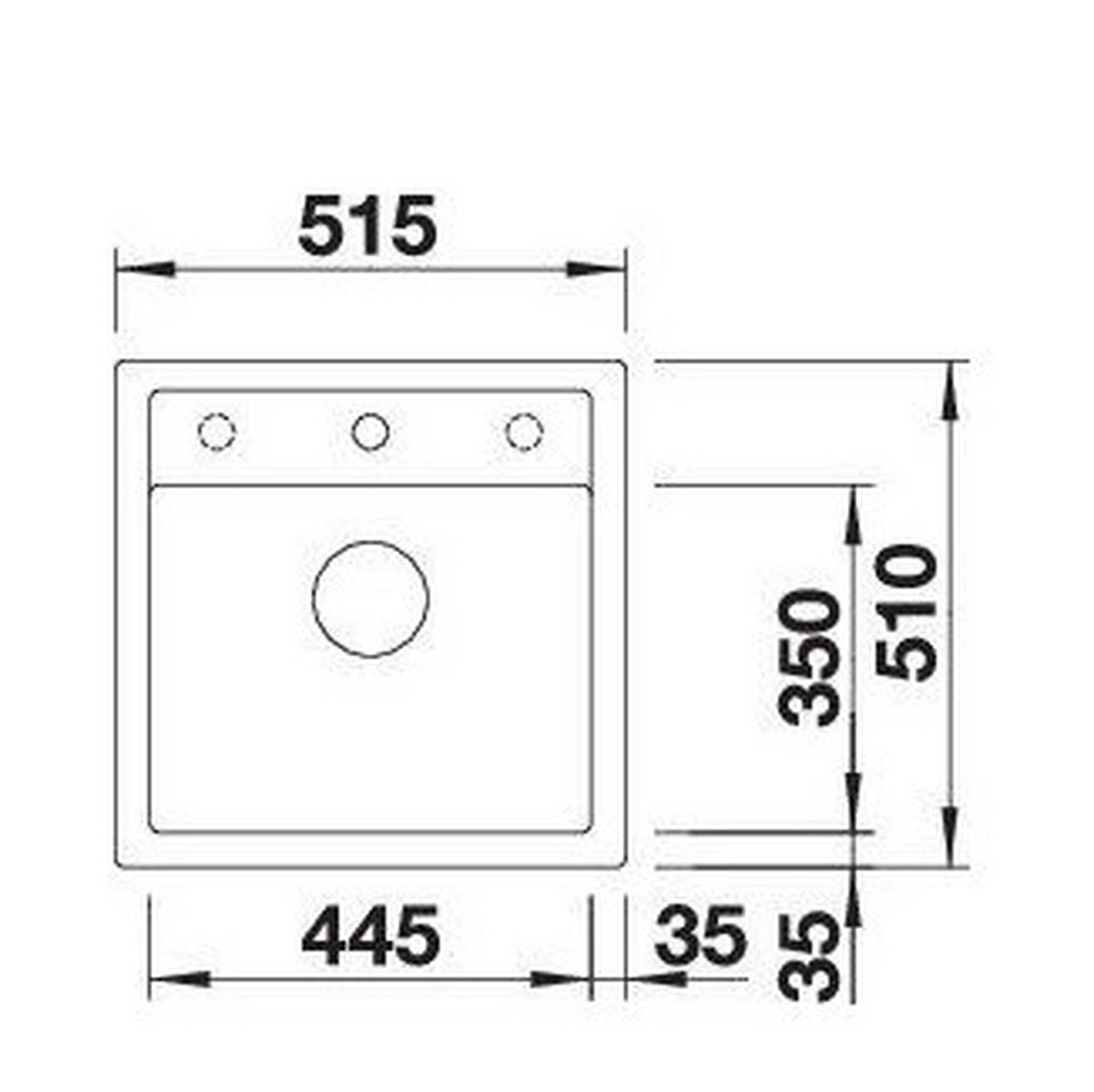 SPÜLE 518524  - Weiß, Basics, Stein (51,5/22,7/51cm) - Blanco