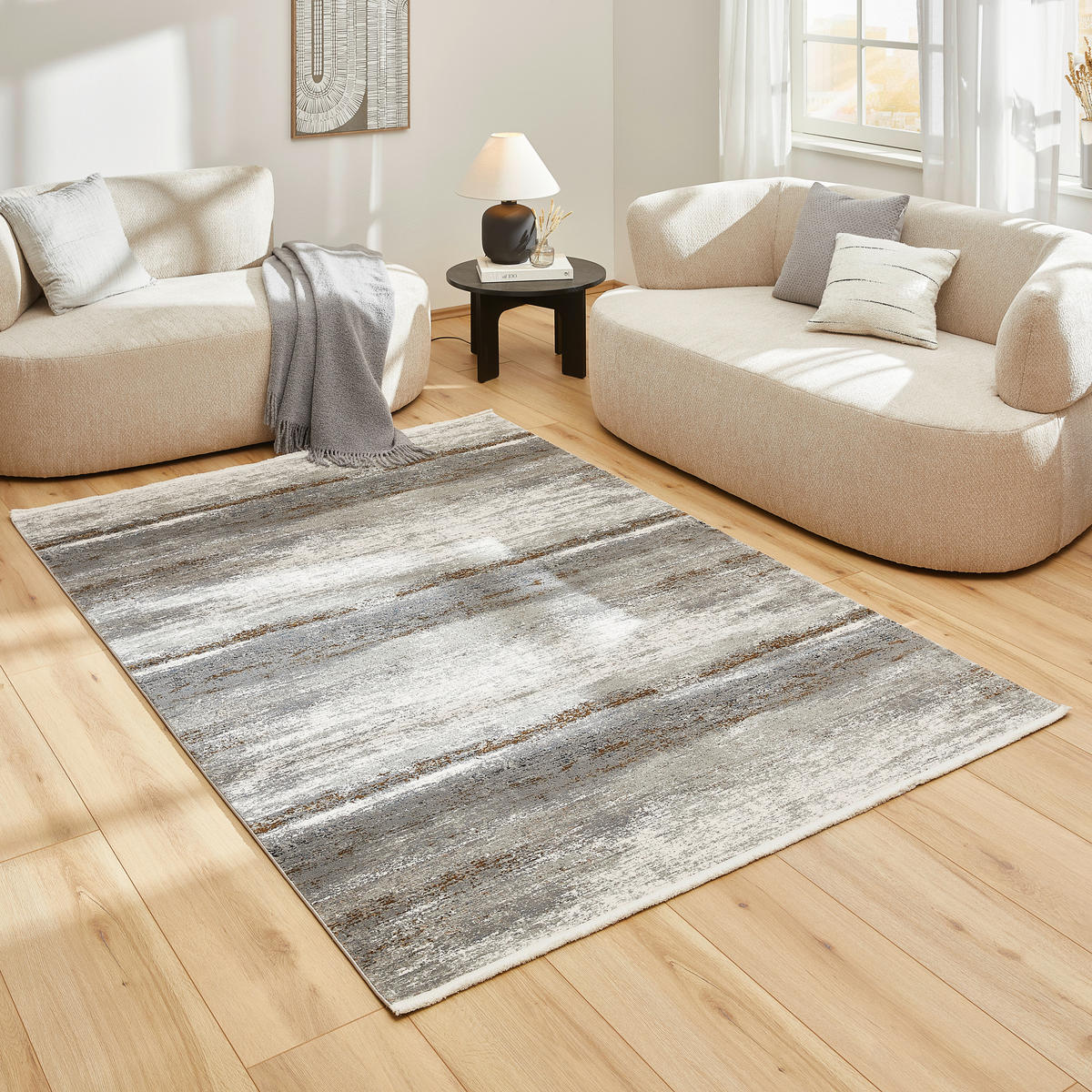 WEBTEPPICH 240/340 cm Hellgrau  - Hellgrau, Design, Textil (240/340cm) - Dieter Knoll
