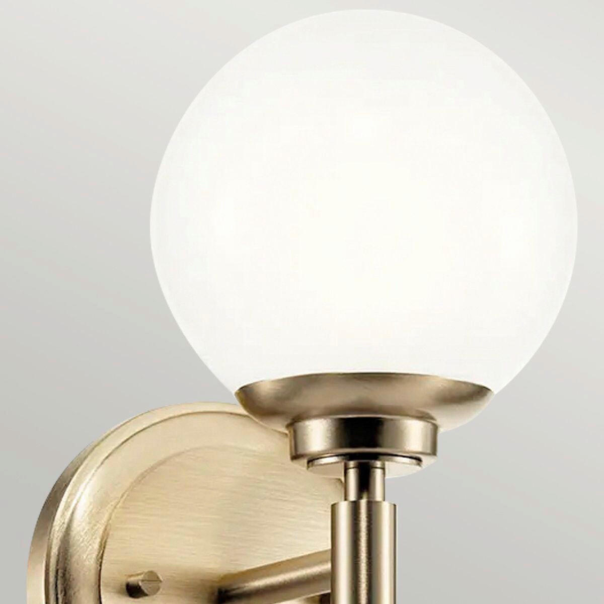 BADEZIMMER-WANDLEUCHTE - Champagner, Konventionell, Glas/Metall (34.8/12.8/16.6cm) - Elstead Lighting