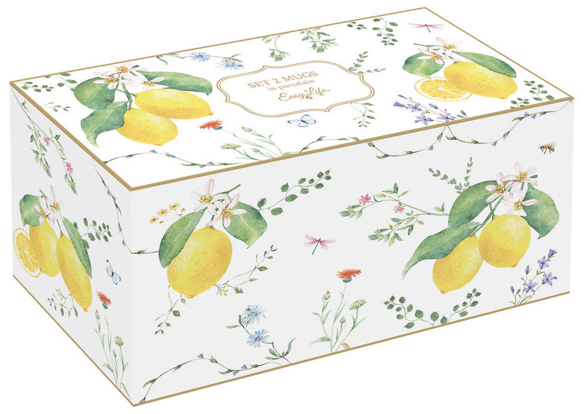 SET SKODELIC ZA KAVO      2-delni   - rumena/zelena, Basics, keramika (11.5/8.5/9.5cm)