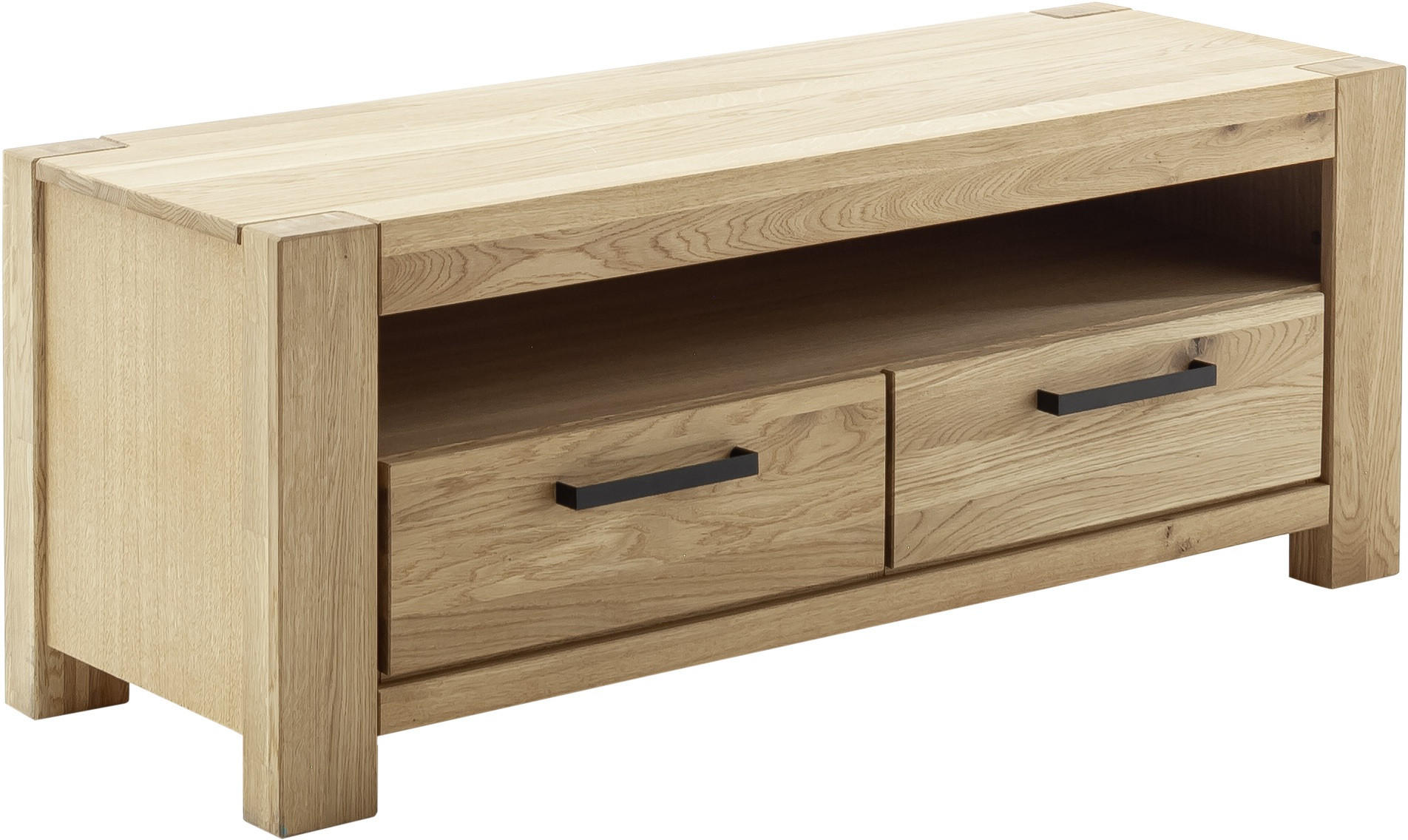 LOWBOARD  in 132/51/50 cm  - Wildeiche/Schwarz, Natur, Holz/Holzwerkstoff (132/51/50cm) - Carryhome