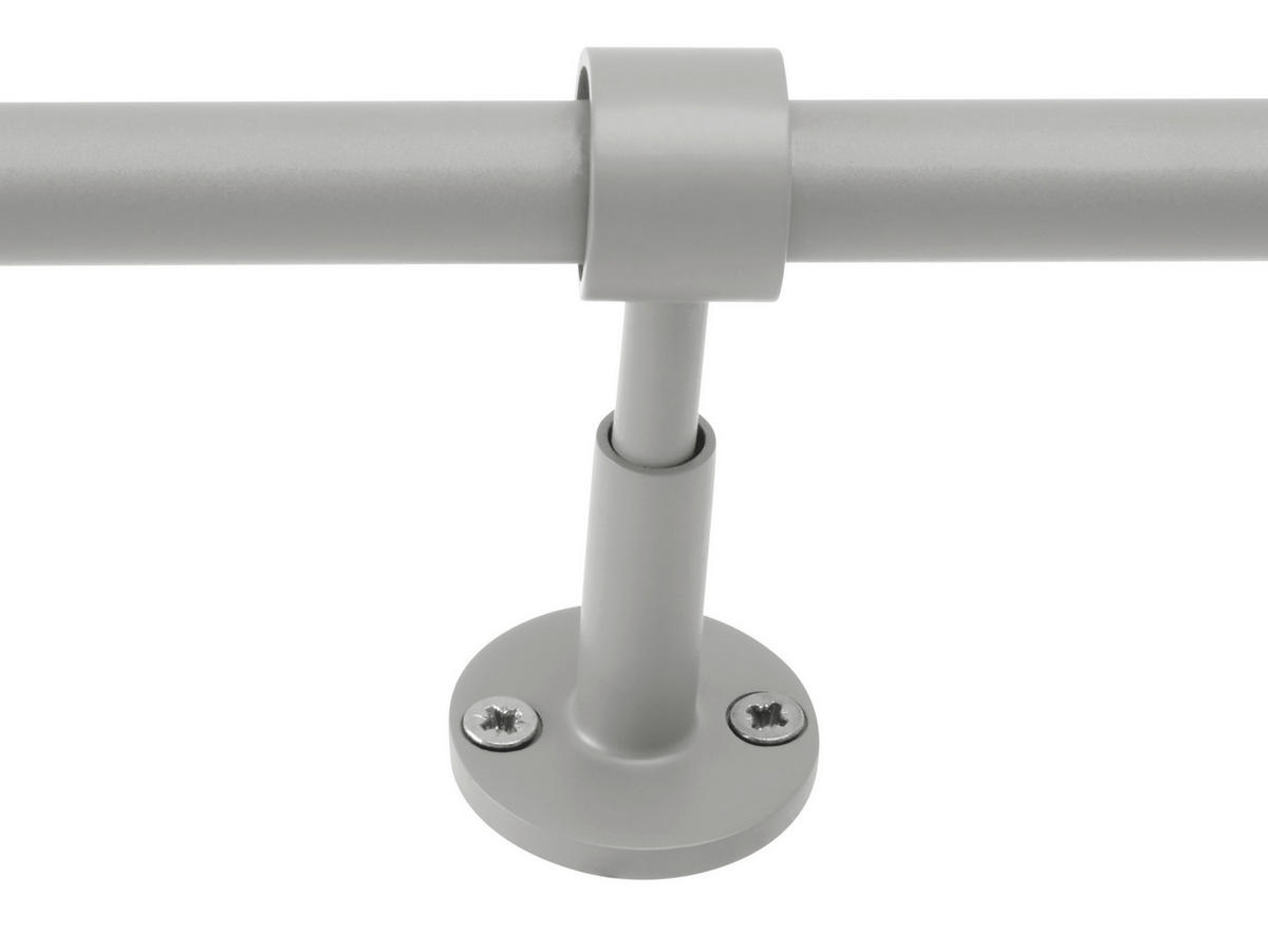 VORHANGSTANGENSET   - Hellgrau, Basics, Metall (120/8/3.3cm)